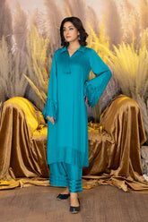 2-Pc Steple Silk Shirt with Qlot Steple Silk Trouser CPG22-82